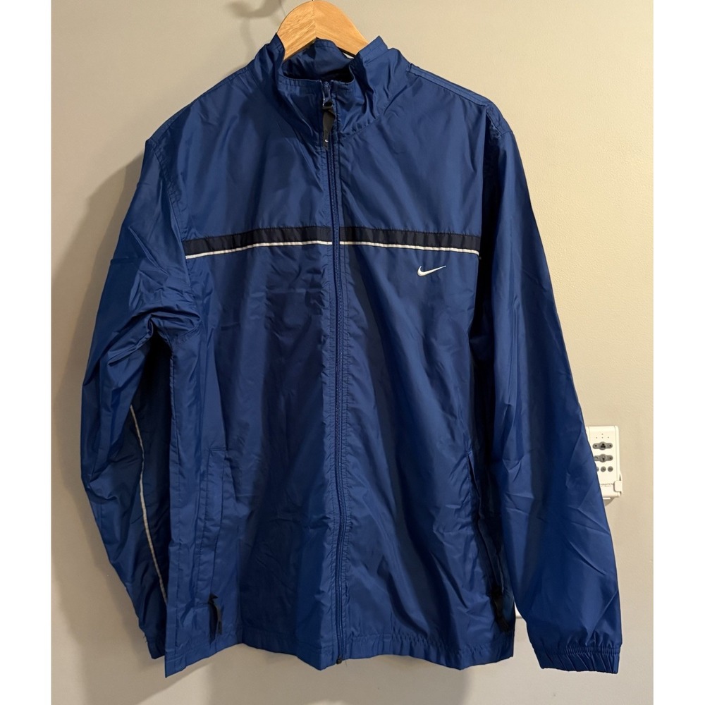Nike Jacket Vintage‎ Track Y2K Tech Fleece Lined Windbreaker Zip Up Medium